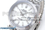 DateJust 41 126334 QF 1:1 Best Edition 904L Steel White Stick Dial on SS Jubilee Bracelet VR3235 - Image 3