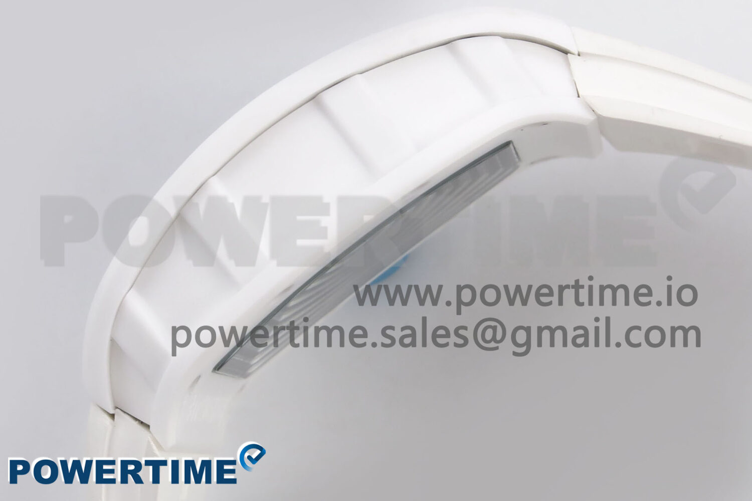 RM055 White Ceramic T+F 1:1 Best Edition Blue Skeleton Dial on White Rubber Strap RMUL2 Super Clone - Image 7