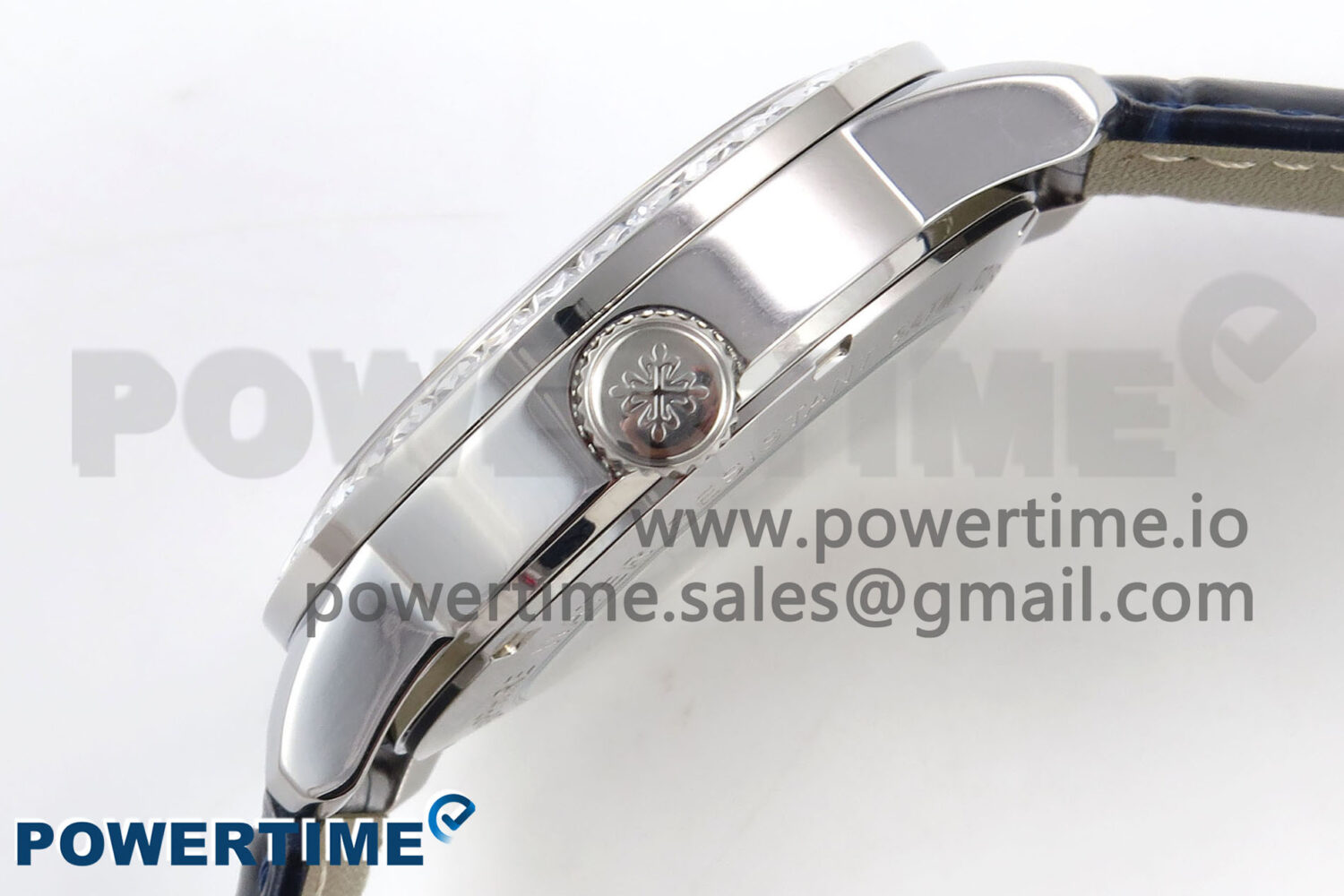 PP Tourbillon SS Diamonds Bezel RMSF Edition Black Starry Dial on Blue Leather Strap - Image 7