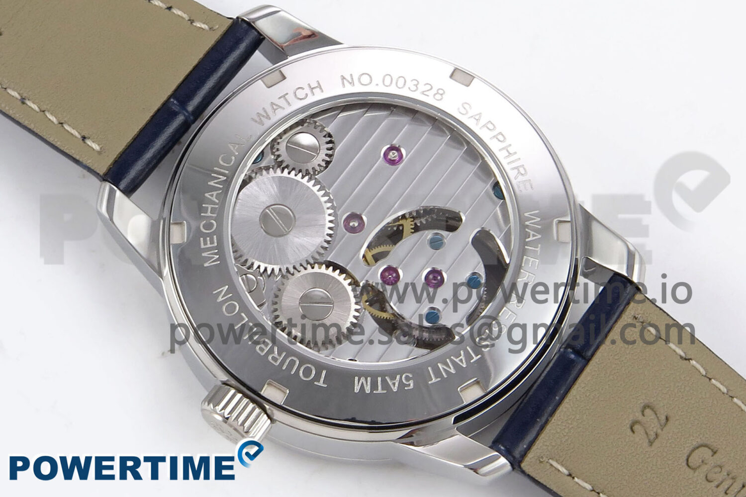 PP Tourbillon SS Diamonds Bezel RMSF Edition Black Starry Dial on Blue Leather Strap - Image 8
