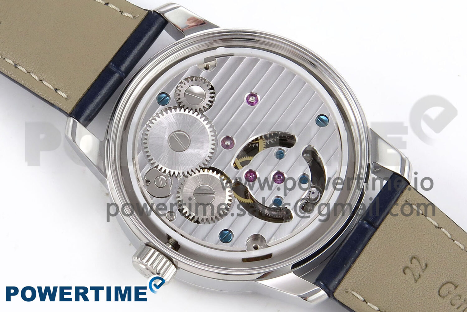 PP Tourbillon SS Diamonds Bezel RMSF Edition Black Starry Dial on Blue Leather Strap - Image 9