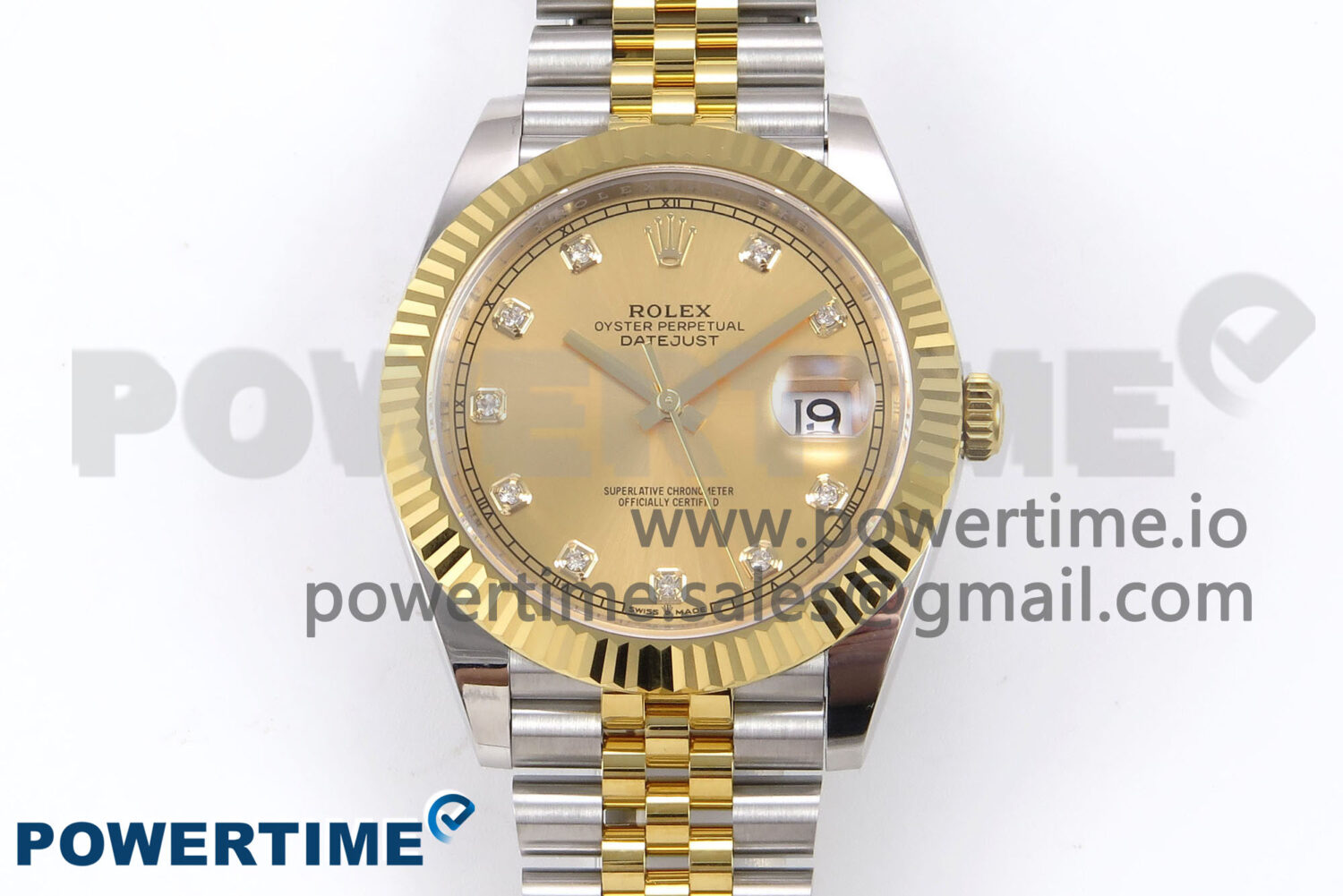 DateJust 41 126333 EWEF 1:1 Best Edition YG Diamonds Dial on SS/YG Jubilee Bracelet A3235 - Image 1