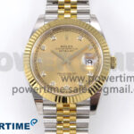 DateJust 41 126333 EWEF 1:1 Best Edition YG Diamonds Dial on SS/YG Jubilee Bracelet A3235