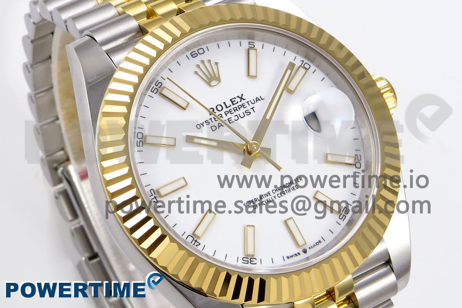DateJust 41 126333 EWEF 1:1 Best Edition White Stick Dial on SS/YG Jubilee Bracelet A3235 - Image 2
