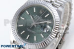 DateJust 41 126334 QF 1:1 Best Edition 904L Steel Green Stick Dial on SS Jubilee Bracelet VR3235 - Image 3