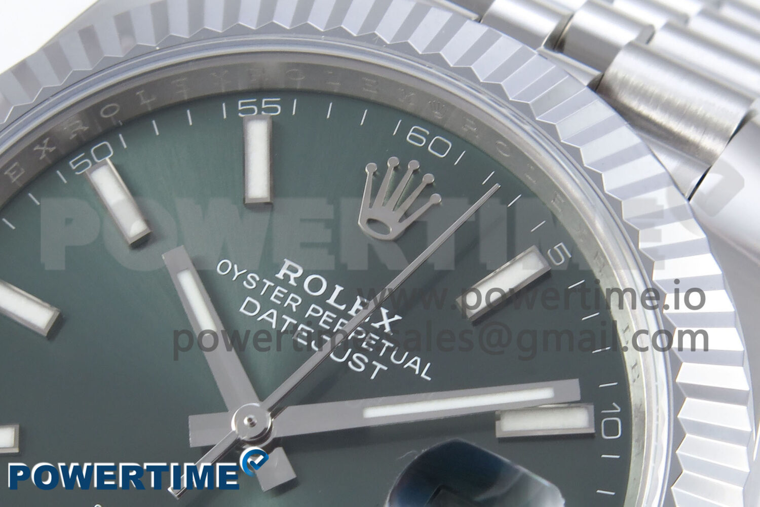 DateJust 41 126334 QF 1:1 Best Edition 904L Steel Green Stick Dial on SS Jubilee Bracelet VR3235 - Image 4