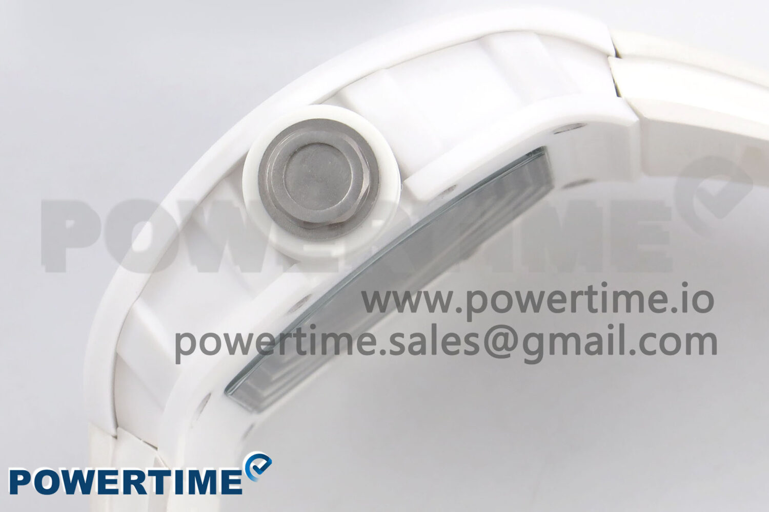 RM055 White Ceramic T+F 1:1 Best Edition Black Skeleton Dial on White Rubber Strap RMUL2 Super Clone - Image 6