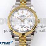 DateJust 41 126333 EWEF 1:1 Best Edition White Stick Dial on SS/YG Jubilee Bracelet A3235