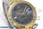 DateJust 41 126333 EWEF 1:1 Best Edition Gray Dial Green Roman Markers on SS/YG Jubilee Bracelet A3235 - Image 2