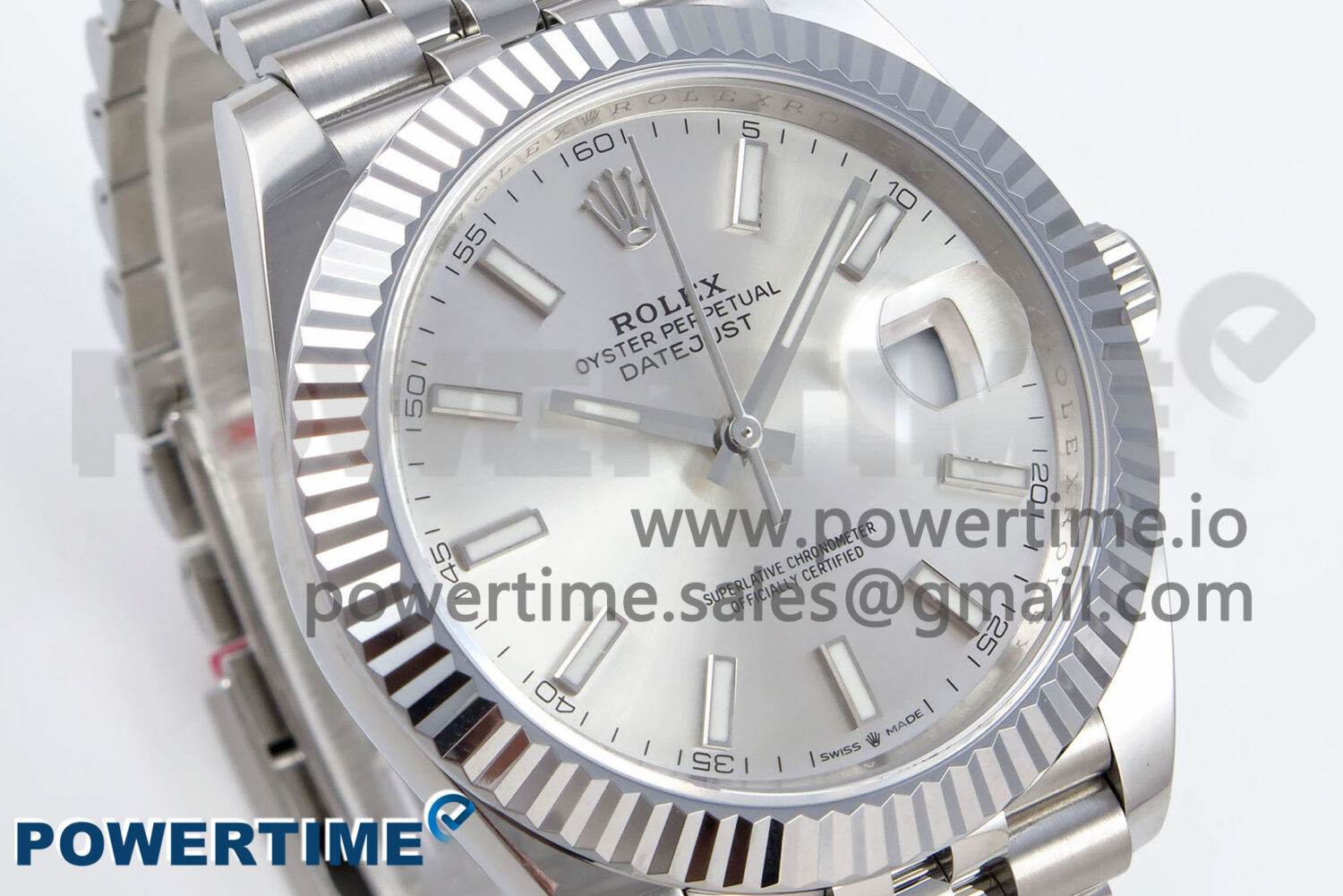 DateJust 41 126334 QF 1:1 Best Edition 904L Steel Silver Stick Dial on SS Jubilee Bracelet VR3235 - Image 2