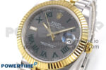 DateJust 41 126333 EWEF 1:1 Best Edition Gray Dial Green Roman Markers on SS/YG Jubilee Bracelet A3235 - Image 3