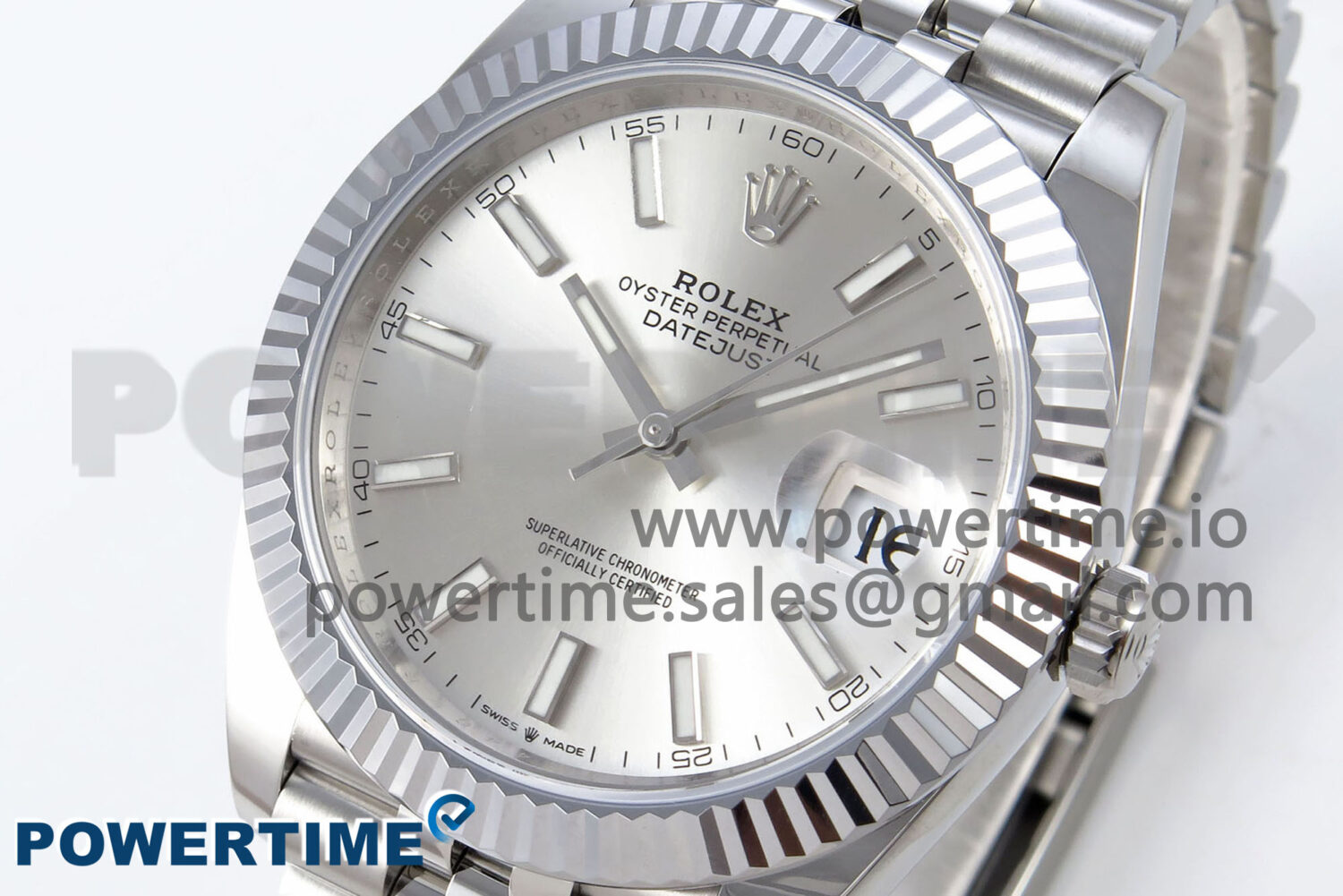 DateJust 41 126334 QF 1:1 Best Edition 904L Steel Silver Stick Dial on SS Jubilee Bracelet VR3235 - Image 3