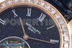 PP Tourbillon RG Diamonds Bezel RMSF Edition Black Starry Dial on Blue Leather Strap - Image 4