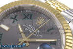 DateJust 41 126333 EWEF 1:1 Best Edition Gray Dial Green Roman Markers on SS/YG Jubilee Bracelet A3235 - Image 4