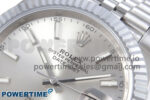 DateJust 41 126334 QF 1:1 Best Edition 904L Steel Silver Stick Dial on SS Jubilee Bracelet VR3235 - Image 4