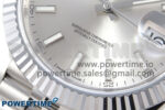 DateJust 41 126334 QF 1:1 Best Edition 904L Steel Silver Stick Dial on SS Jubilee Bracelet VR3235 - Image 5