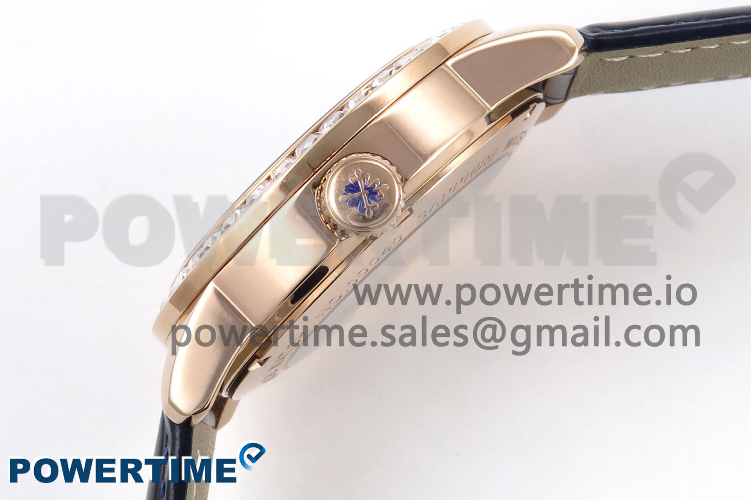 PP Tourbillon RG Diamonds Bezel RMSF Edition Black Starry Dial on Blue Leather Strap - Image 7