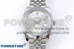DateJust 41 126334 QF 1:1 Best Edition 904L Steel Silver Stick Dial on SS Jubilee Bracelet VR3235