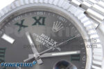 DateJust 41 126334 QF 1:1 Best Edition 904L Steel Gray Dial Green Roman Marker on SS Jubilee Bracelet VR3235 - Image 4