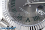 DateJust 41 126334 QF 1:1 Best Edition 904L Steel Gray Dial Green Roman Marker on SS Jubilee Bracelet VR3235 - Image 5