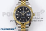DateJust 41 126333 EWEF 1:1 Best Edition Black Stick Dial on SS/YG Jubilee Bracelet A3235