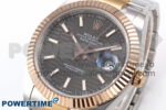 DateJust 41 126331 EWEF 1:1 Best Edition Gray Textured Dial on SS/RG Oyster Bracelet A3235 - Image 3