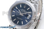DateJust 41 126334 QF 1:1 Best Edition 904L Steel Blue Stick Dial on SS Jubilee Bracelet VR3235 - Image 3