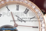PP Tourbillon RG Diamonds Bezel RMSF Edition White Dial on Brown Leather Strap - Image 4