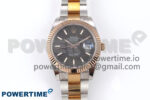 DateJust 41 126331 EWEF 1:1 Best Edition Gray Textured Dial on SS/RG Oyster Bracelet A3235