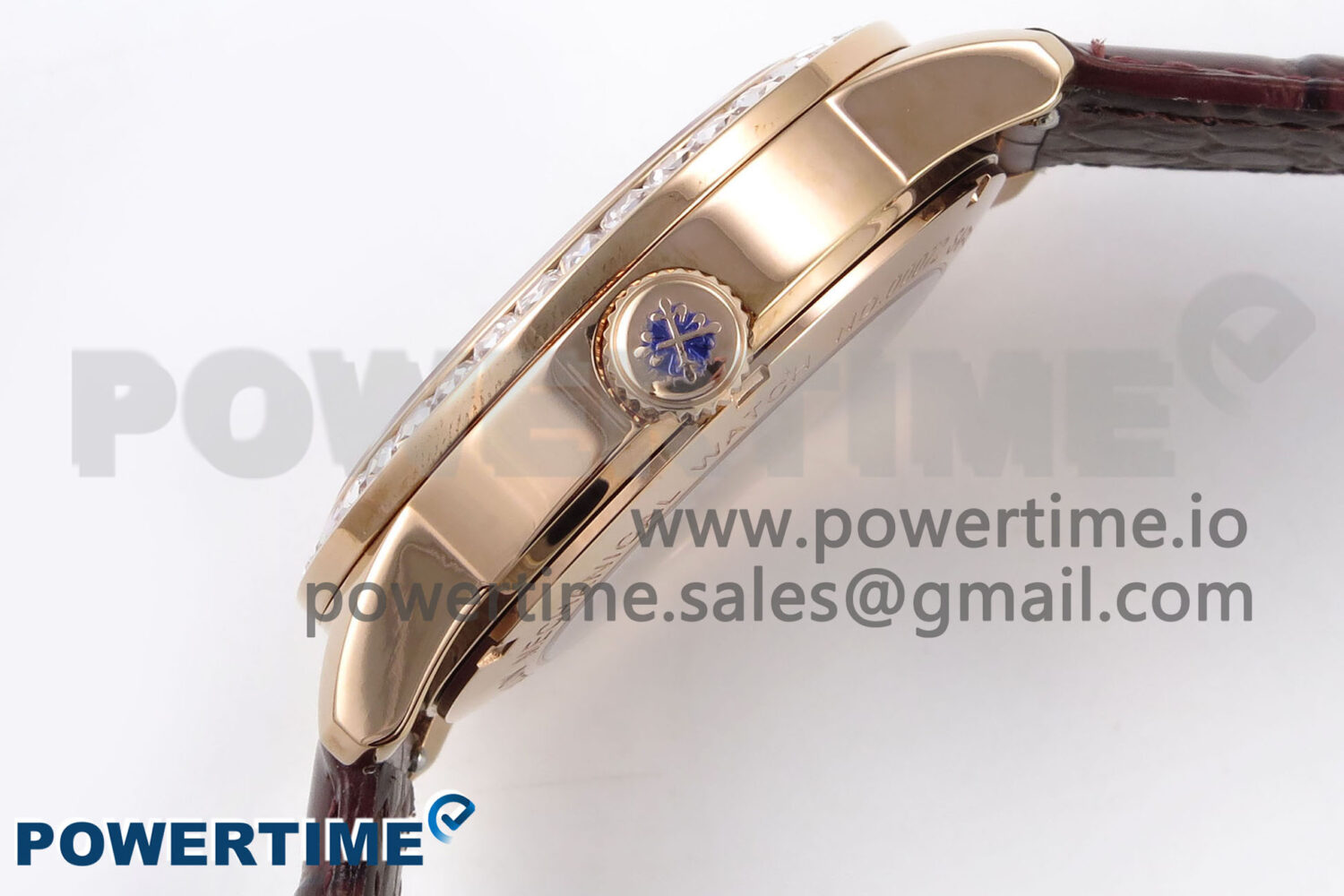PP Tourbillon RG Diamonds Bezel RMSF Edition White Dial on Brown Leather Strap - Image 7