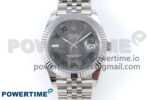 DateJust 41 126334 QF 1:1 Best Edition 904L Steel Gray Dial Green Roman Marker on SS Jubilee Bracelet VR3235