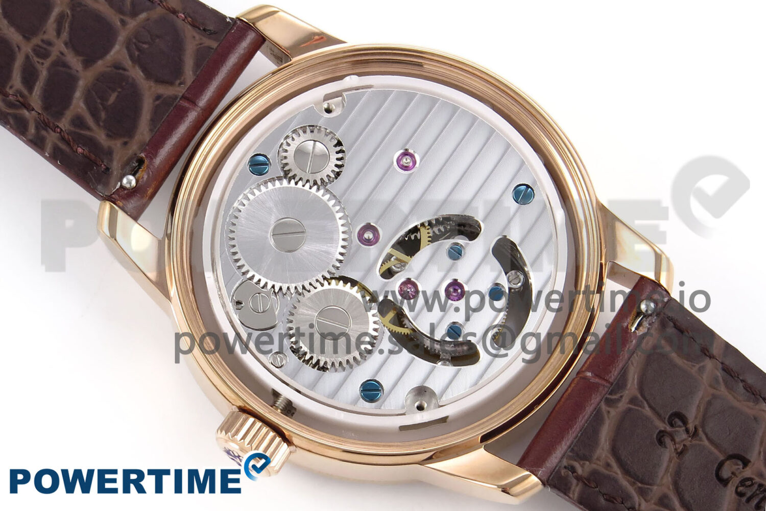 PP Tourbillon RG Diamonds Bezel RMSF Edition White Dial on Brown Leather Strap - Image 9