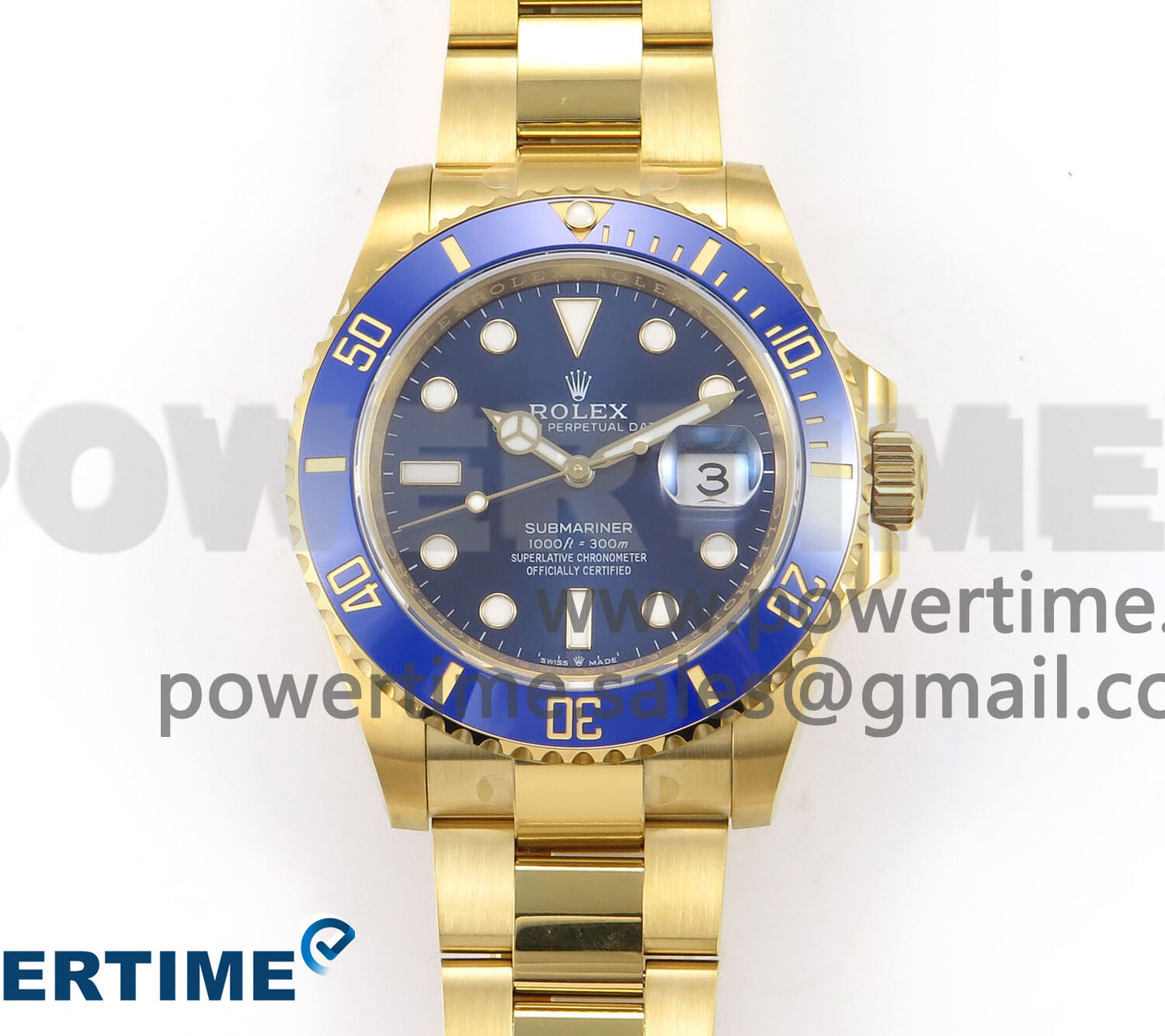 Submariner 41mm 126618 LB YG EWEF 1:1 Best Edition Blue Dial on YG Bracelet A3235
