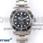 Submariner 41mm 124060 No Date SS EWEF 1:1 Best Edition Black Dial on SS Bracelet A3230