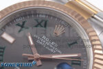 DateJust 41 126331 EWEF 1:1 Best Edition Gray Dial Green Roman Marker on SS/RG Oyster Bracelet A3235 - Image 4