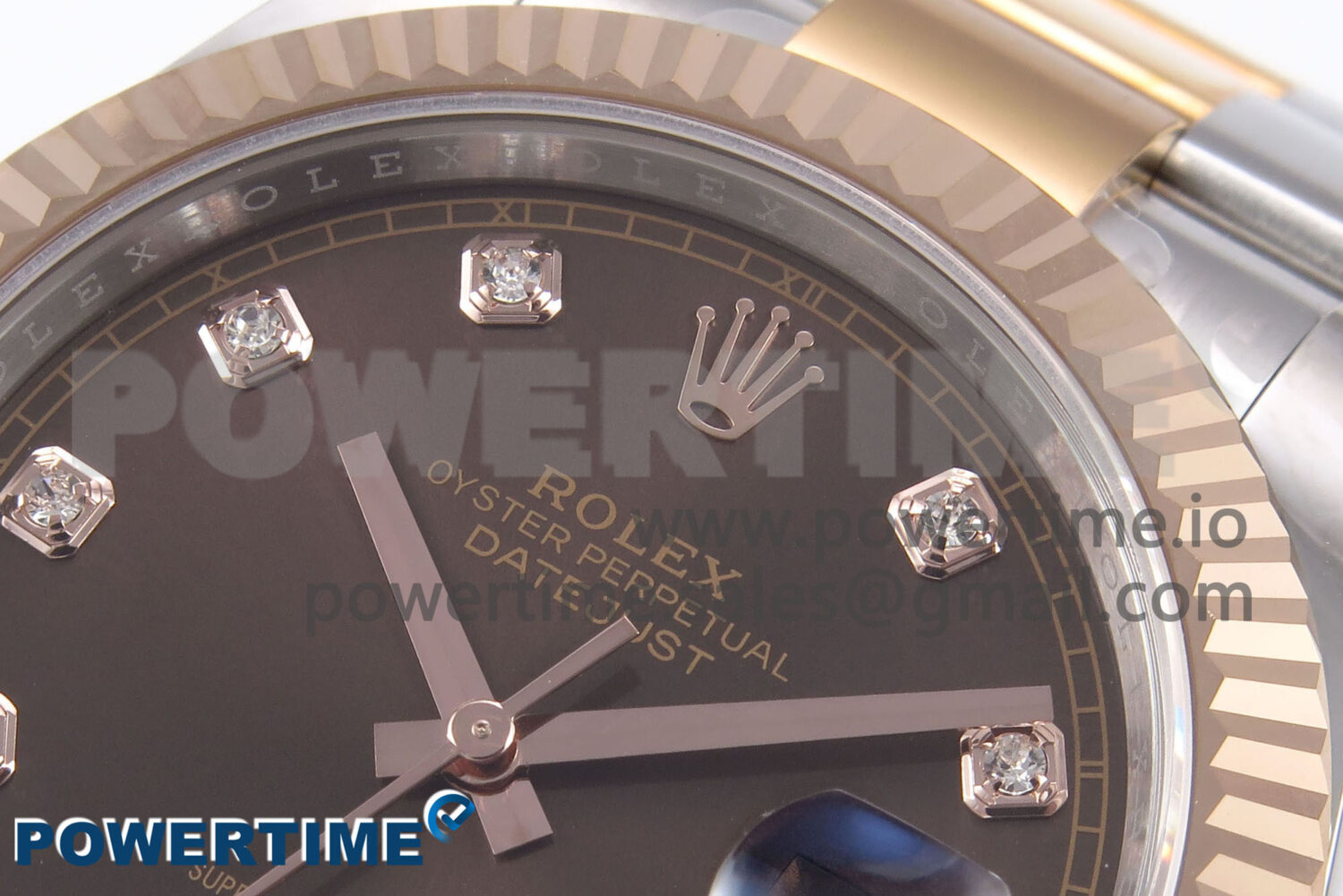 DateJust 41 126331 EWEF 1:1 Best Edition Brown Diamonds Dial on SS/RG Oyster Bracelet A3235 - Image 4