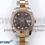 DateJust 41 126331 EWEF 1:1 Best Edition Brown Diamonds Dial on SS/RG Oyster Bracelet A3235