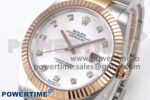 DateJust 41 126331 EWEF 1:1 Best Edition White MOP Dial on SS/RG Oyster Bracelet A3235 - Image 3