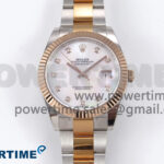 DateJust 41 126331 EWEF 1:1 Best Edition White MOP Dial on SS/RG Oyster Bracelet A3235