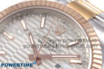 DateJust 41 126331 EWEF 1:1 Best Edition Silver Textured Dial on SS/RG Oyster Bracelet A3235 - Image 4