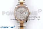 DateJust 41 126331 EWEF 1:1 Best Edition Silver Textured Dial on SS/RG Oyster Bracelet A3235