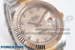 DateJust 41 126331 EWEF 1:1 Best Edition RG Diamonds Dial on SS/RG Oyster Bracelet A3235 - Image 2