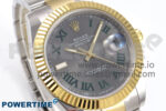DateJust 41 126333 EWEF 1:1 Best Edition Gray Dial Green Roman Marker on SS/YG Oyster Bracelet A3235 - Image 2