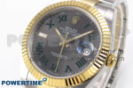 DateJust 41 126333 EWEF 1:1 Best Edition Gray Dial Green Roman Marker on SS/YG Oyster Bracelet A3235 - Image 3