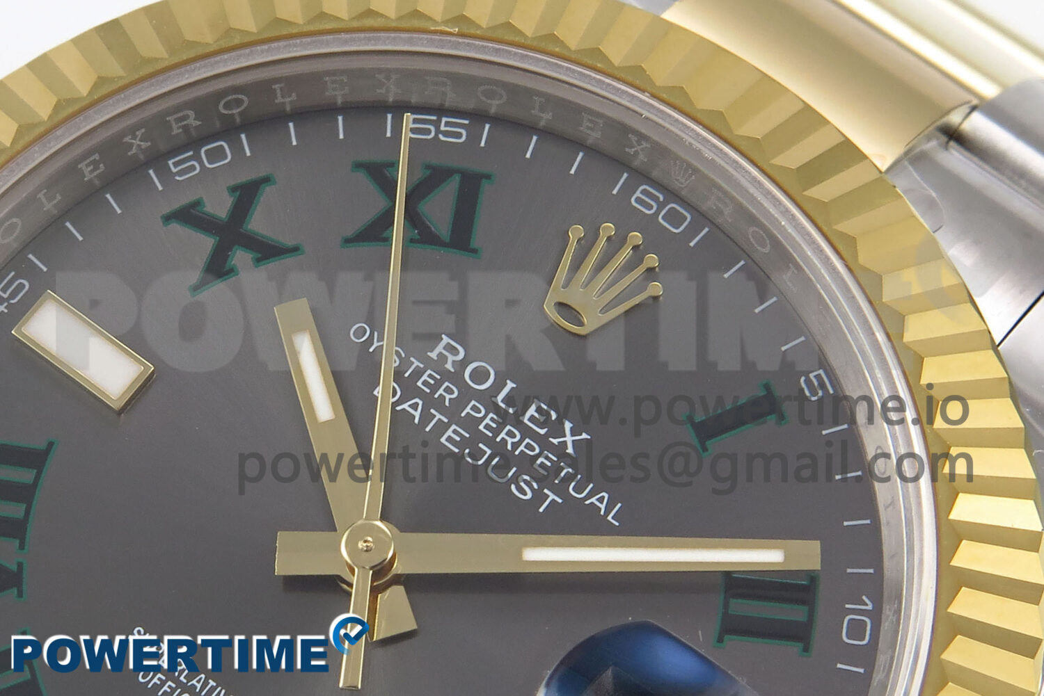 DateJust 41 126333 EWEF 1:1 Best Edition Gray Dial Green Roman Marker on SS/YG Oyster Bracelet A3235 - Image 4