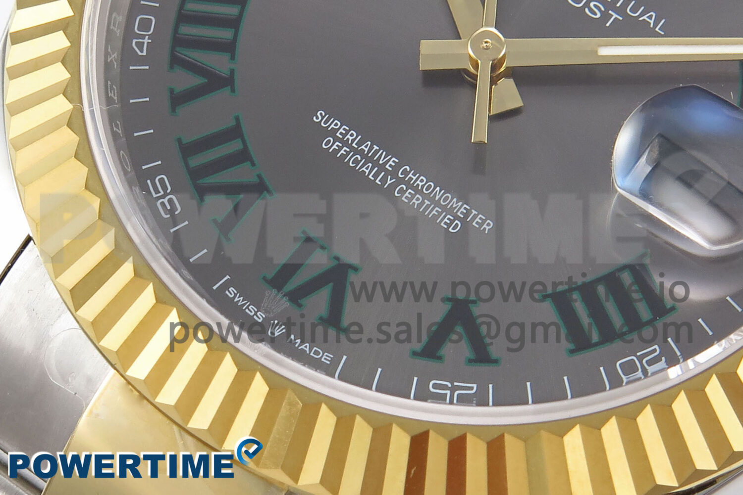DateJust 41 126333 EWEF 1:1 Best Edition Gray Dial Green Roman Marker on SS/YG Oyster Bracelet A3235 - Image 5