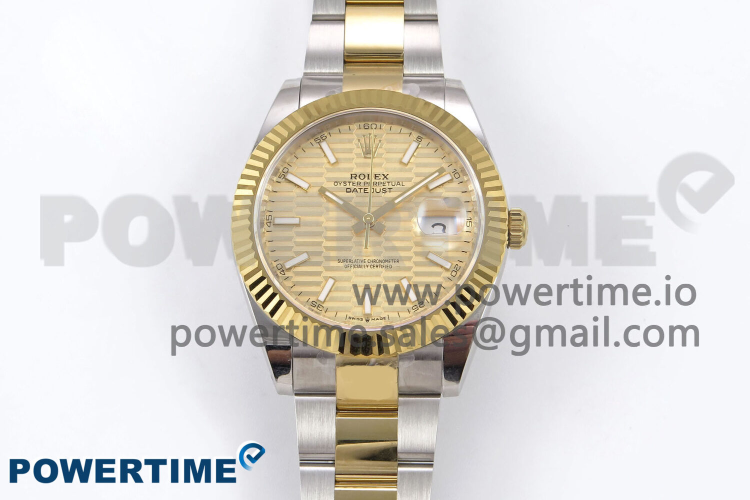 DateJust 41 126333 EWEF 1:1 Best Edition YG Textured Dial on SS/YG Oyster Bracelet A3235 - Image 1