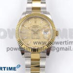 DateJust 41 126333 EWEF 1:1 Best Edition YG Textured Dial on SS/YG Oyster Bracelet A3235