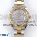 DateJust 41 126333 EWEF 1:1 Best Edition Silver Stick Dial on SS/YG Oyster Bracelet A3235
