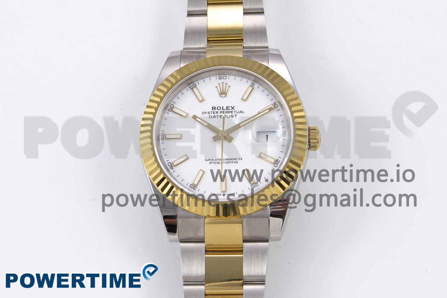 DateJust 41 126333 EWEF 1:1 Best Edition White Stick Dial on SS/YG Oyster Bracelet A3235 - Image 1